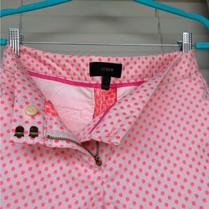 J. Crew Women's Neon Pink Polka Dot Shorts